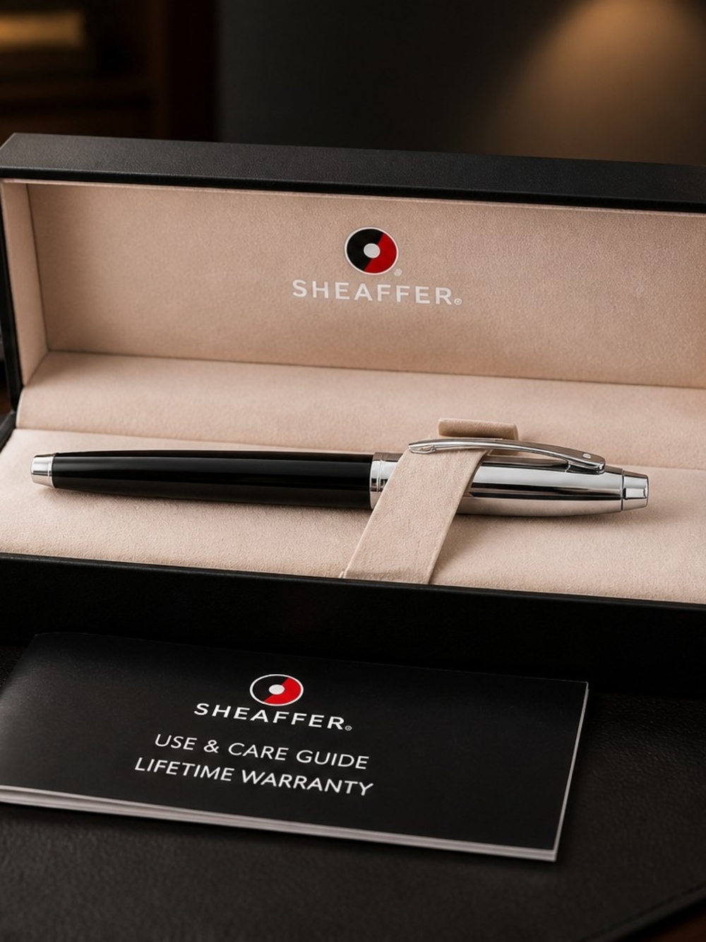Sheaffer Black and Silver Fountain Pen - Sheaffer